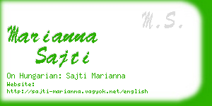 marianna sajti business card